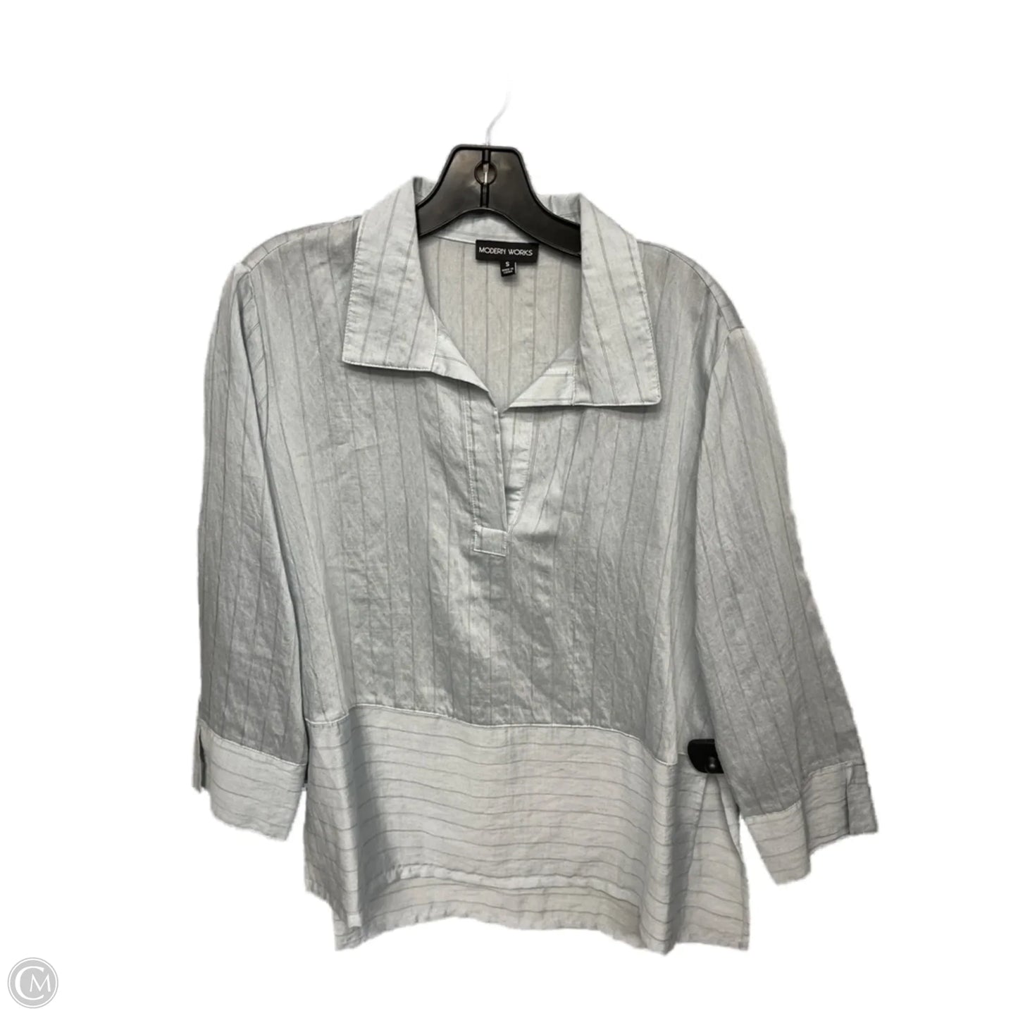 Tunic 3/4 Sleeve By Clothes Mentor In Blue, Size: S