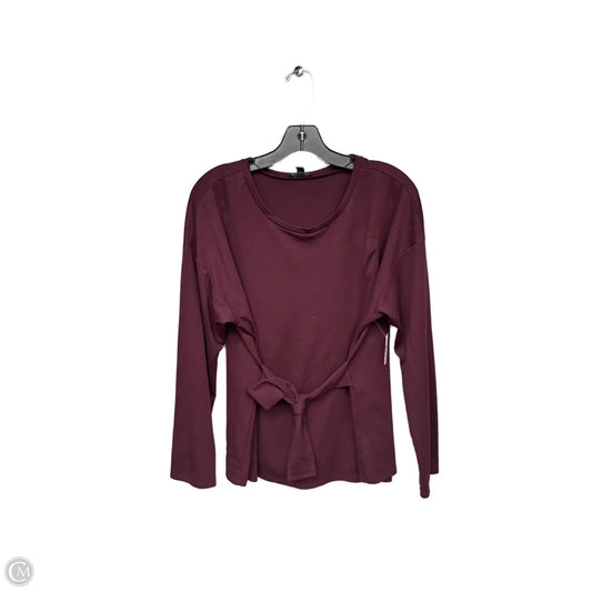Top Long Sleeve By Express In Maroon, Size: L