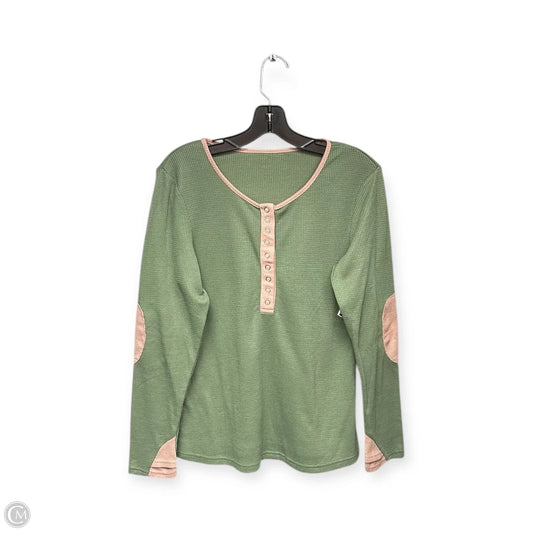Top Long Sleeve By Clothes Mentor In Green & Pink, Size: M