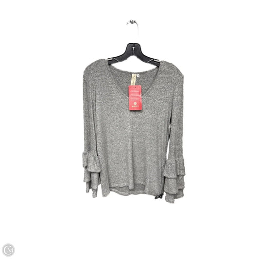 Top Long Sleeve By Allison Joy In Grey, Size: M