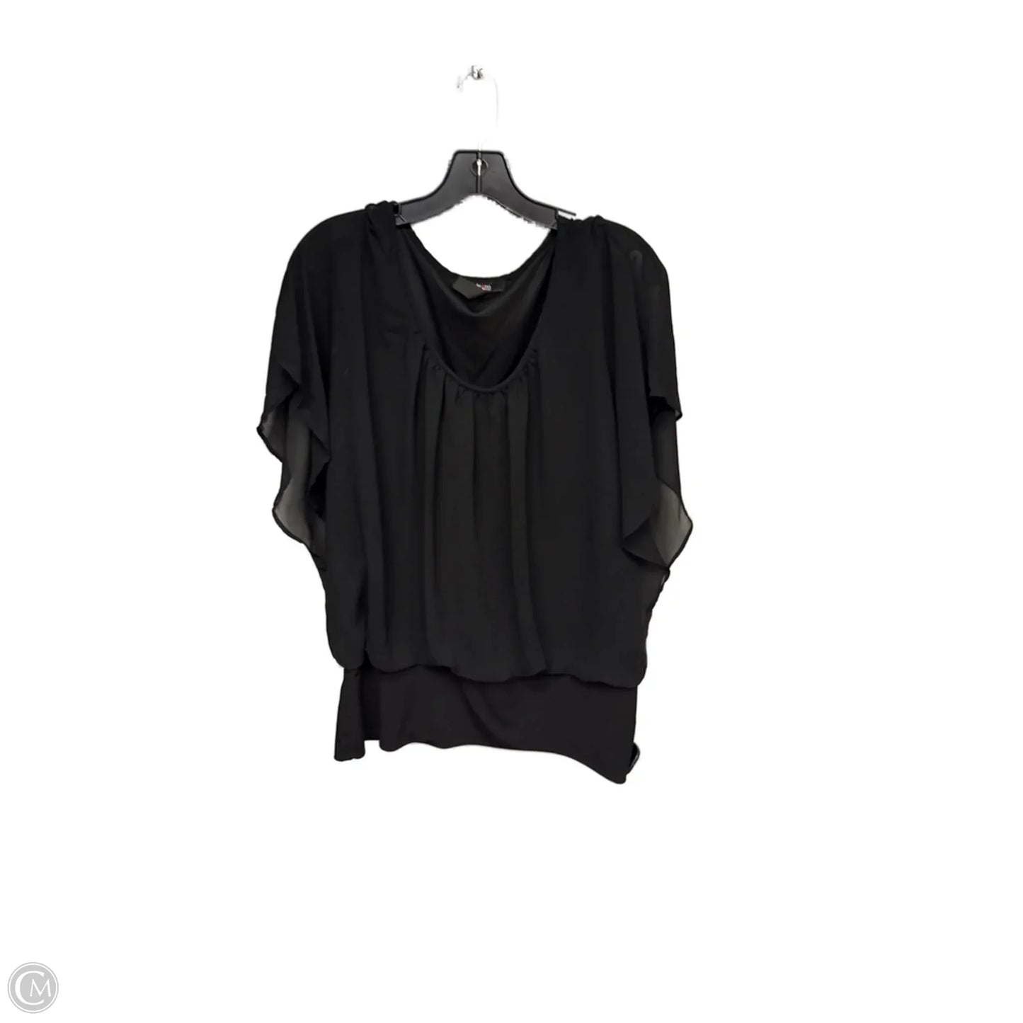 Top Short Sleeve By Style And Company In Black, Size: 2x