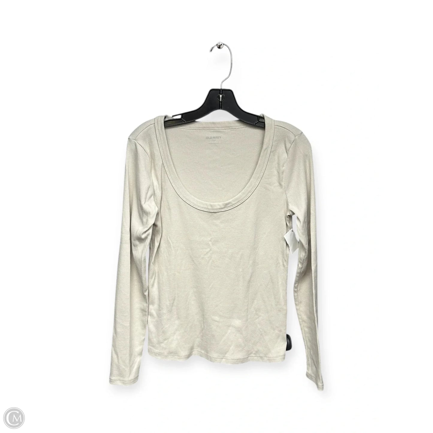 Top Long Sleeve Basic By Old Navy In Beige, Size: L