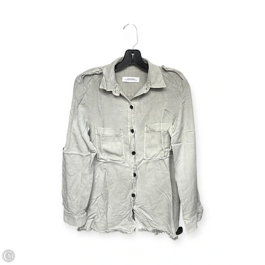 Top Long Sleeve By Zara In Grey, Size: M