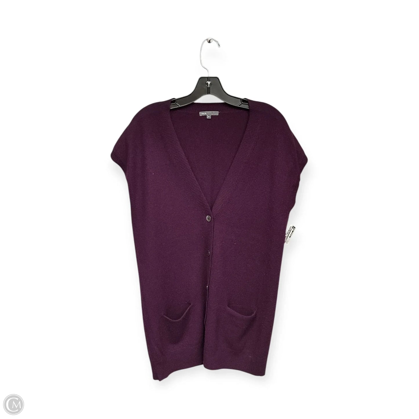 Vest Sweater By Vince In Purple, Size: M