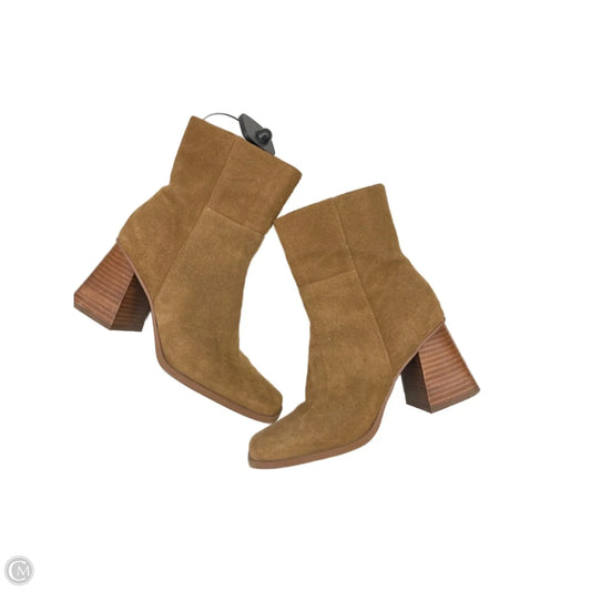 Boots Ankle Heels By Crown Vintage In Brown, Size: 7.5
