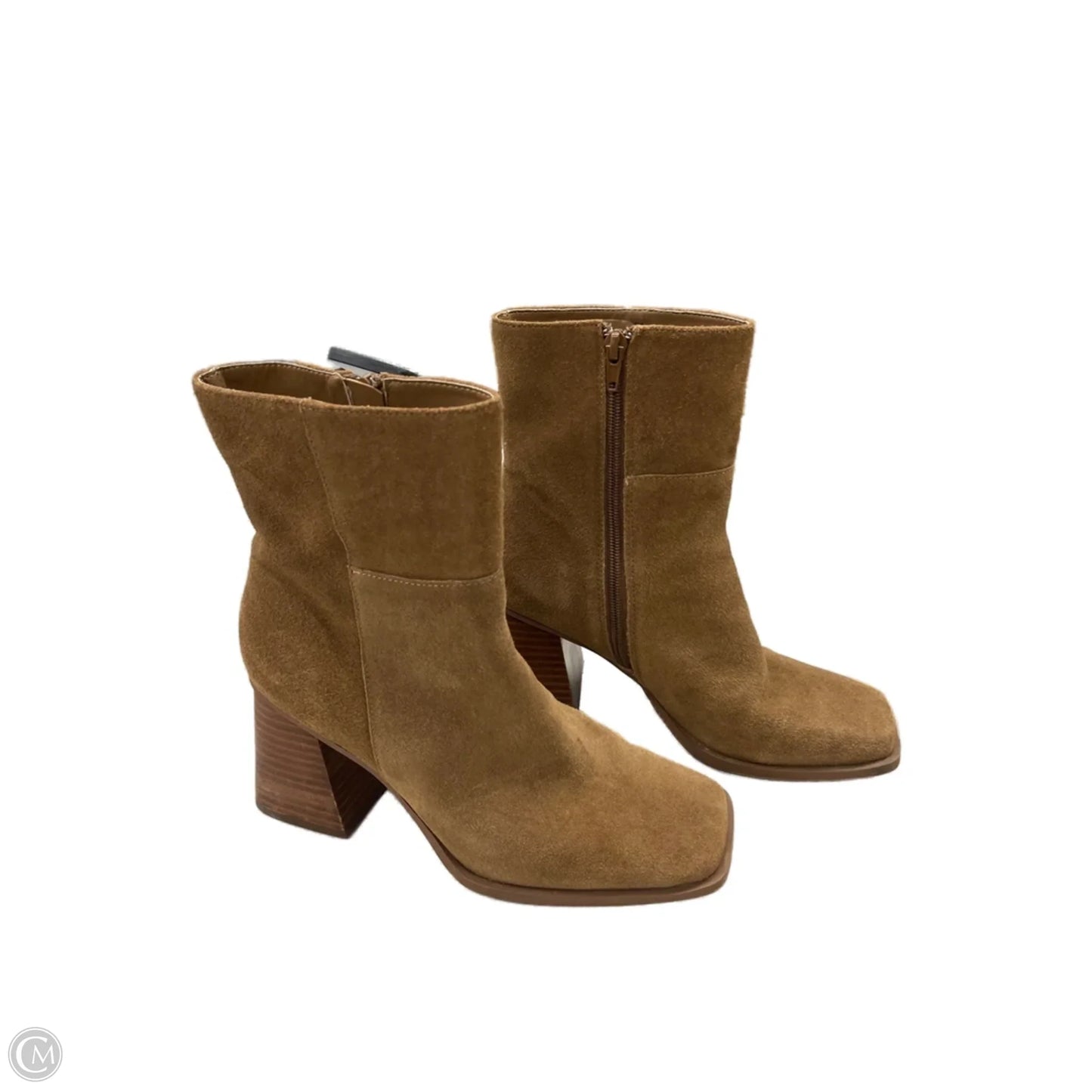 Boots Ankle Heels By Crown Vintage In Brown, Size: 7.5