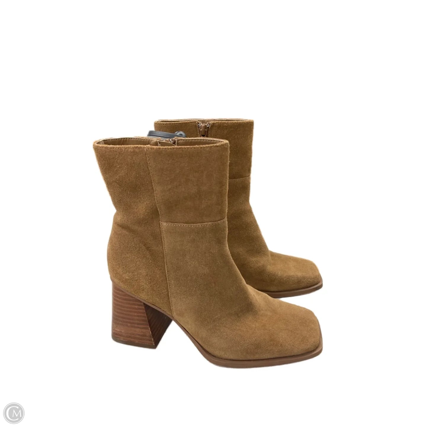 Boots Ankle Heels By Crown Vintage In Brown, Size: 7.5