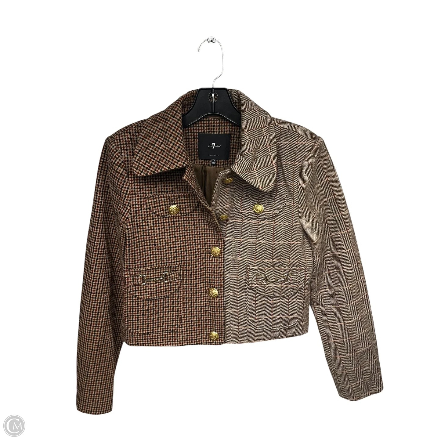 Jacket Other By 7 For All Mankind In Plaid Pattern, Size: Xs