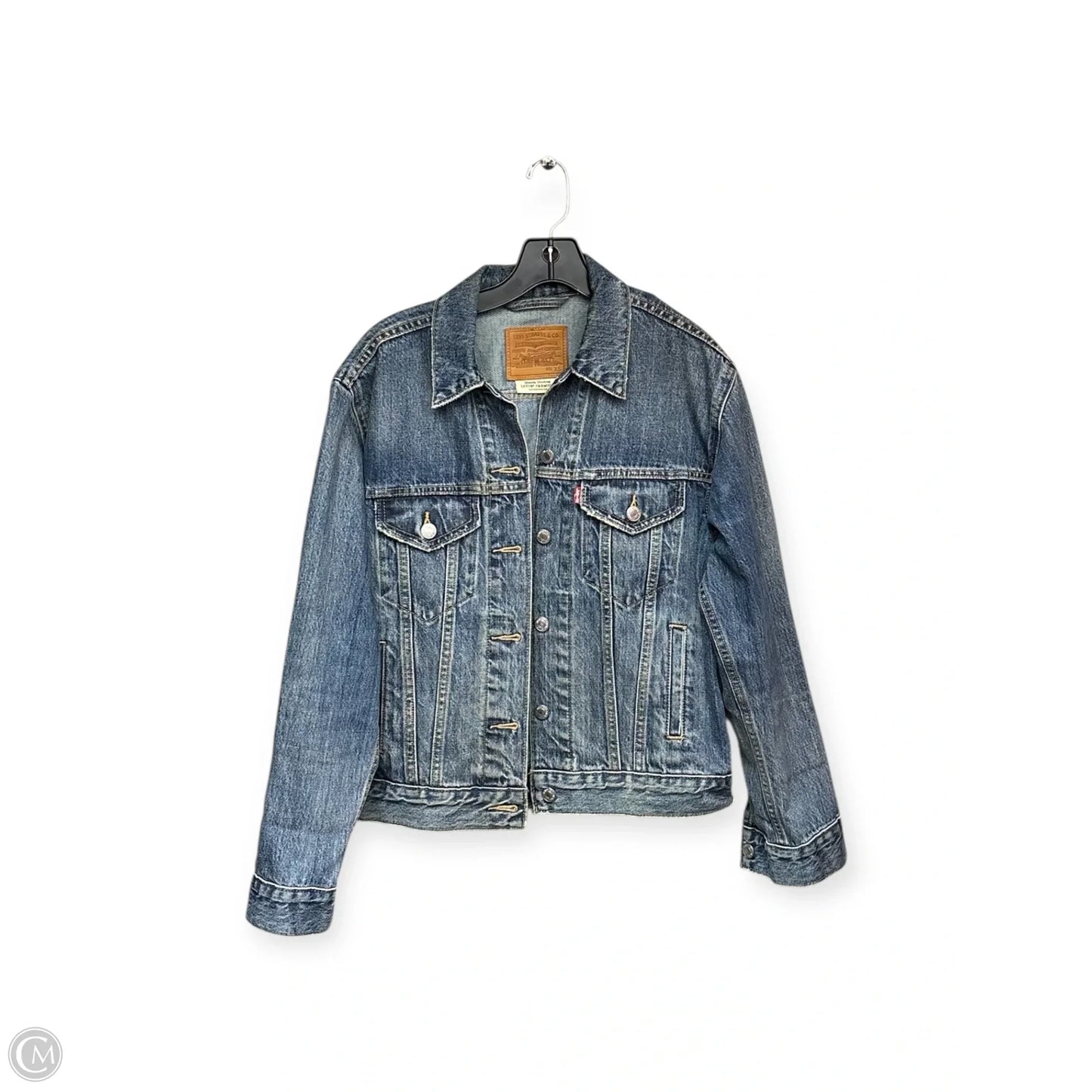 Jacket Denim By Levis In Blue Denim, Size: Xs