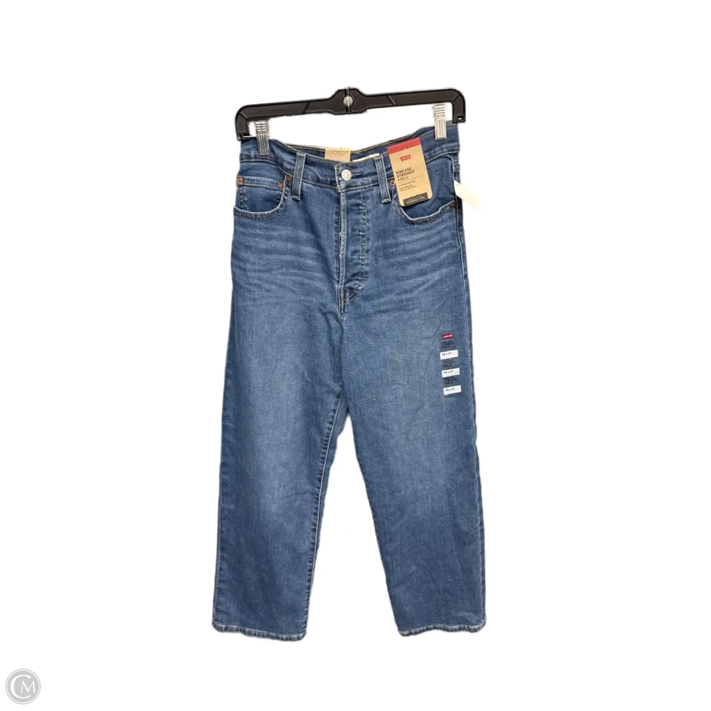Jeans Straight By Levis In Blue Denim, Size: 4