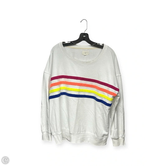 Sweatshirt Crewneck By Lou And Grey In Rainbow Print, Size: L