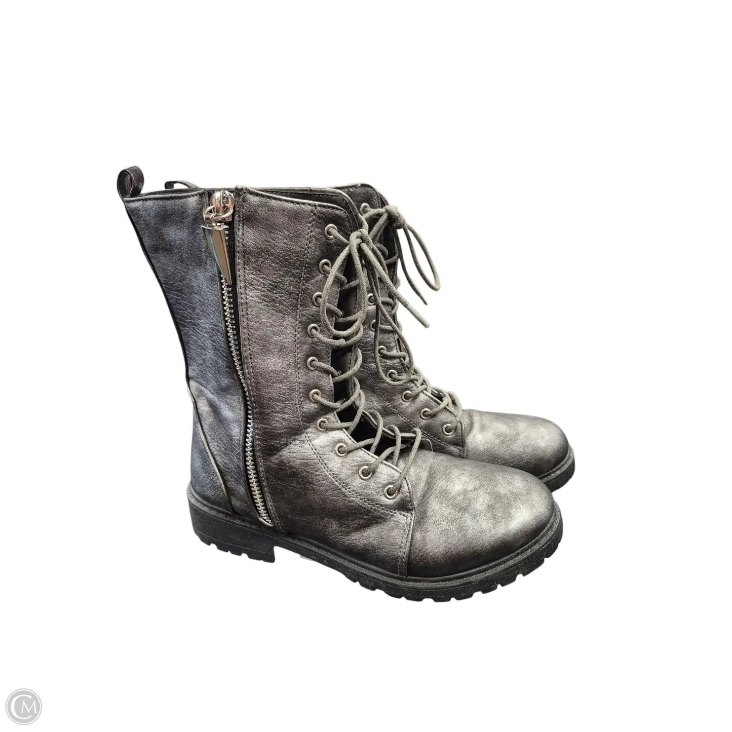 Boots Combat By Seven 7 In Silver, Size: 9