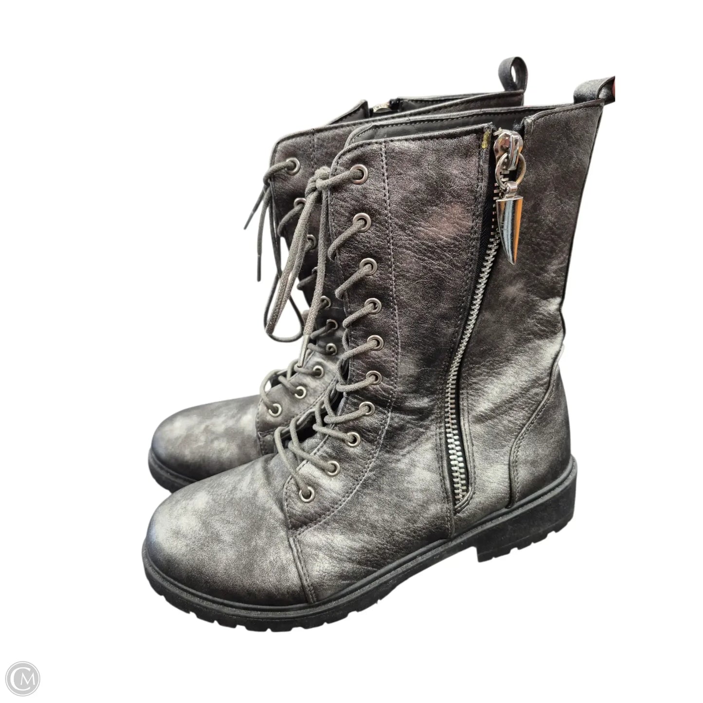 Boots Combat By Seven 7 In Silver, Size: 9