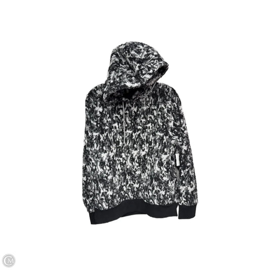 Athletic Sweatshirt Hoodie By Athleta In Black & Grey, Size: L