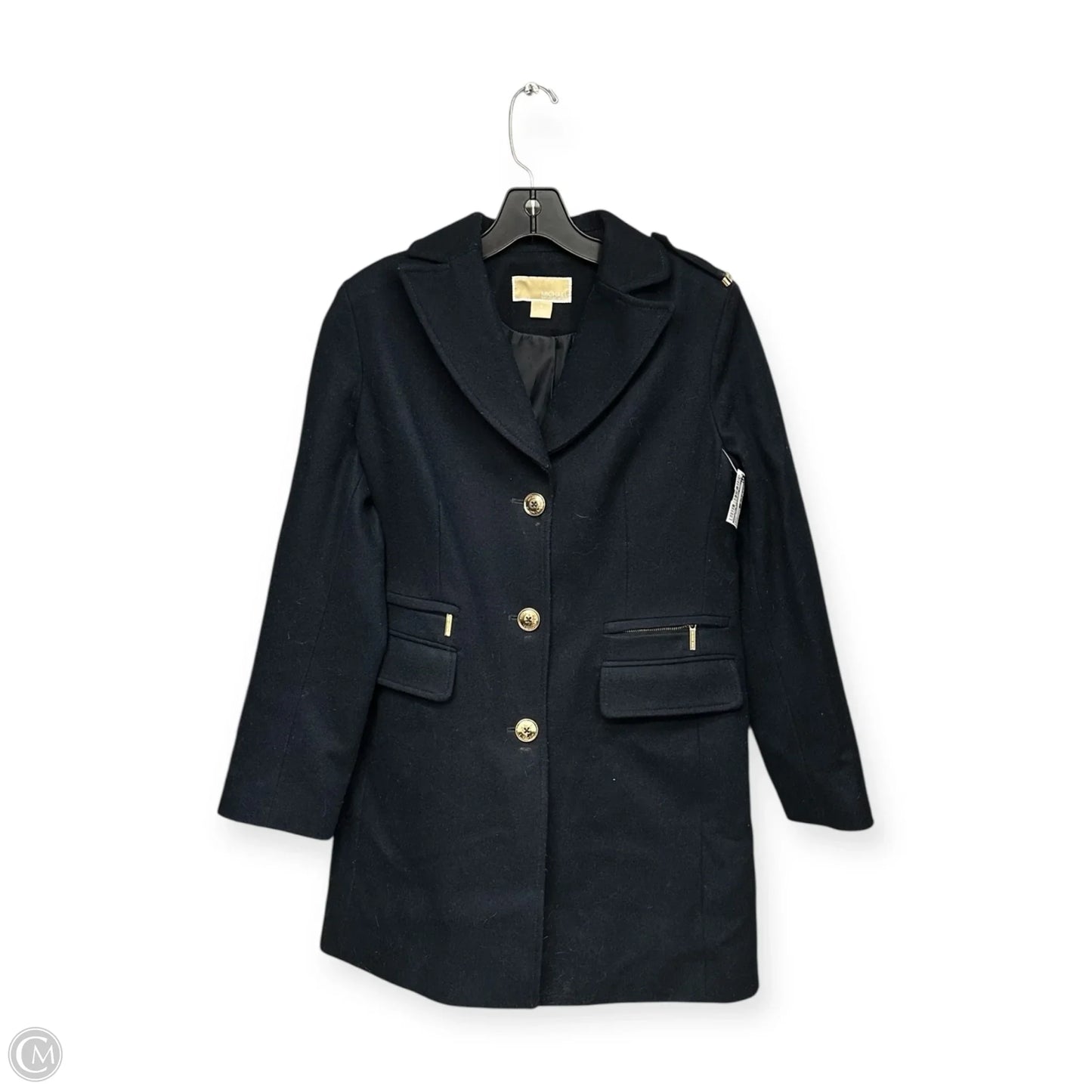 Coat Peacoat By Michael By Michael Kors In Navy, Size: S