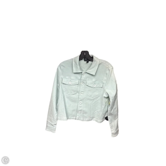 Jacket Denim By Tribal In Aqua, Size: M