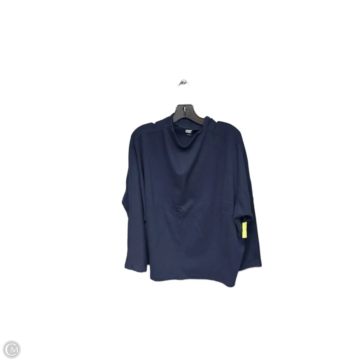 Top Long Sleeve By Lands End In Navy, Size: L