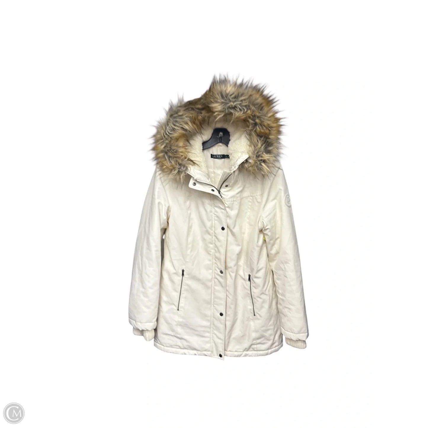 Coat Puffer & Quilted By Lauren By Ralph Lauren In Cream, Size: Xl