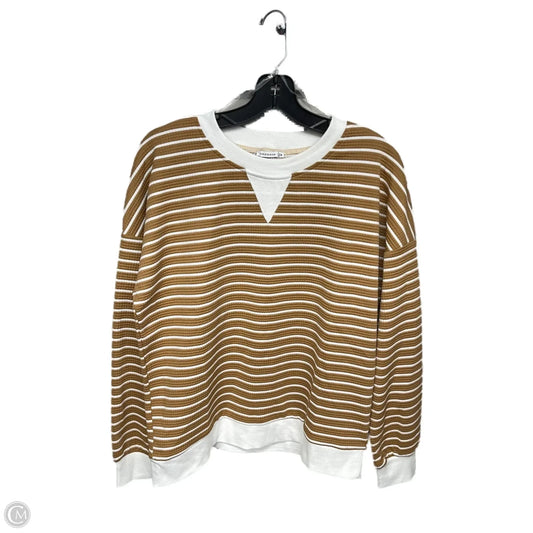 Top Long Sleeve By Staccato In Striped Pattern, Size: M