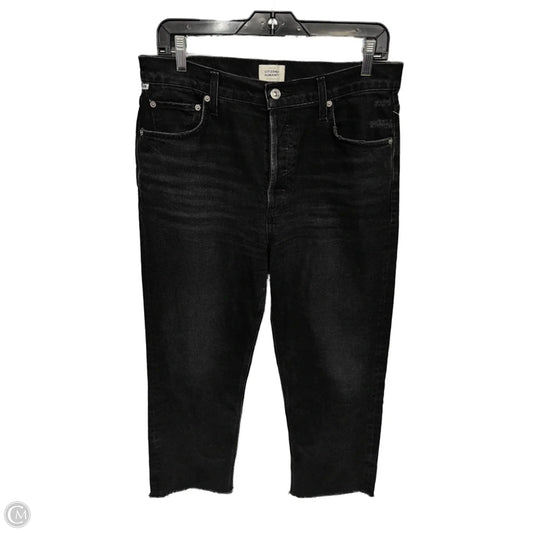 Jeans Straight By Citizens Of Humanity In Black Denim, Size: 8