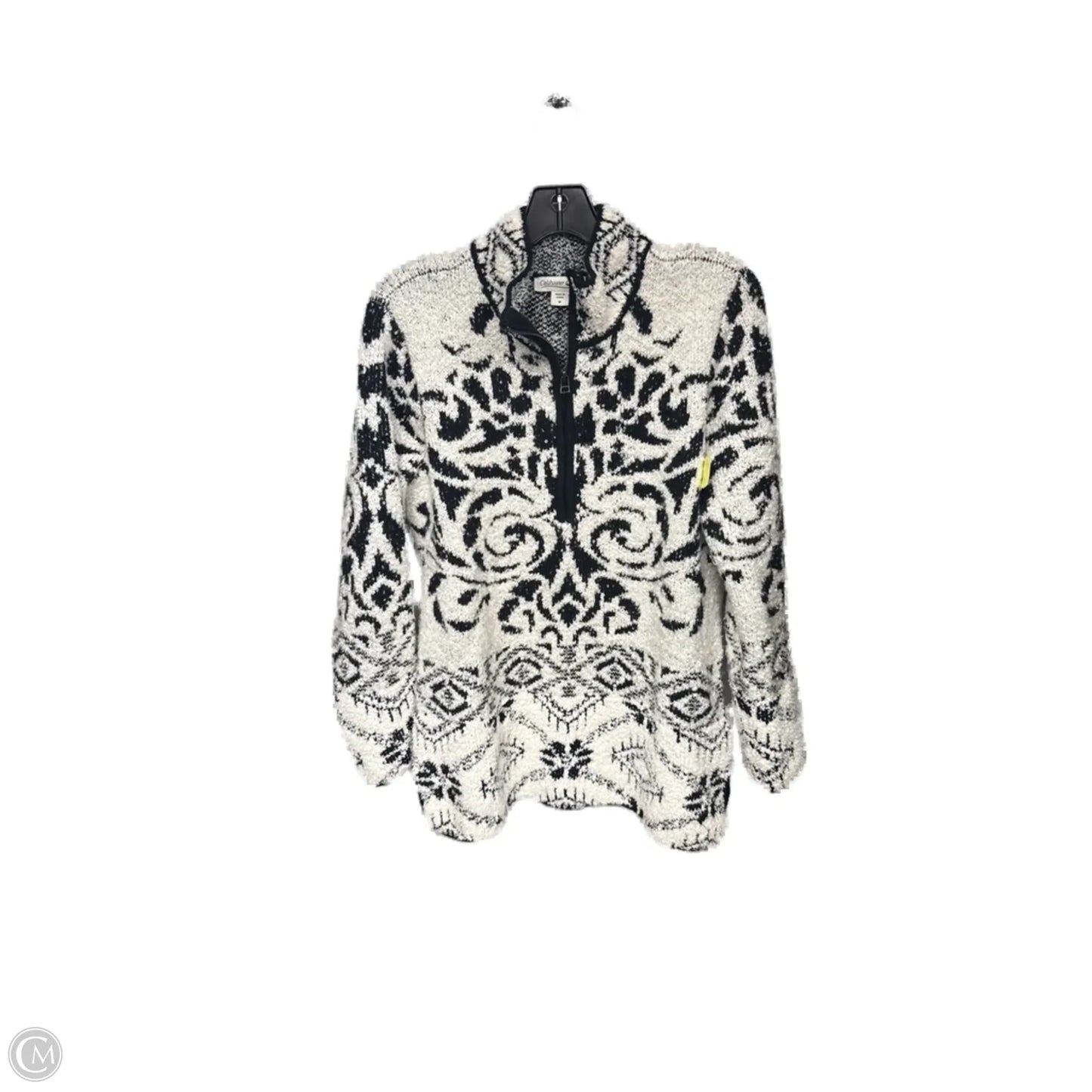Sweater By Coldwater Creek In Black & White, Size: M