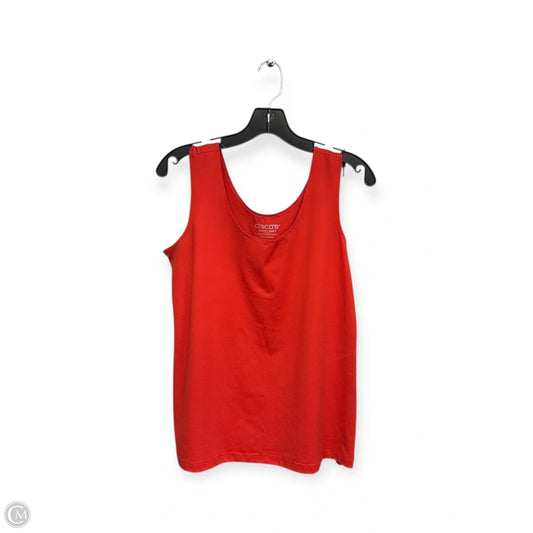 Top Sleeveless Basic By Chicos In Red, Size: L