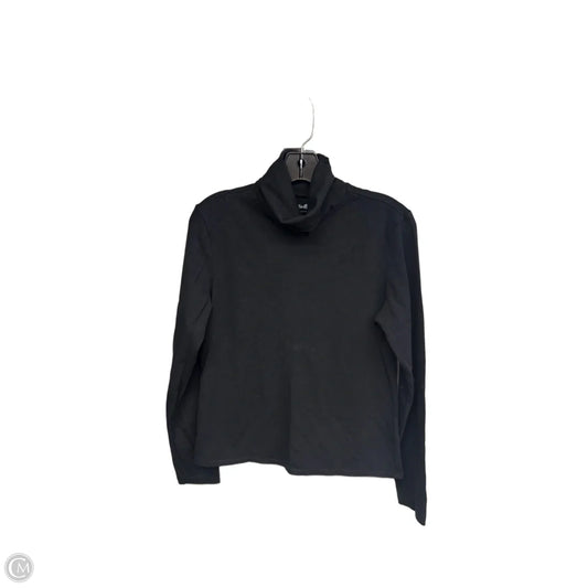 Top Long Sleeve By Eddie Bauer In Black, Size: M