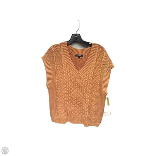 Vest Sweater By Charlie B In Orange, Size: L