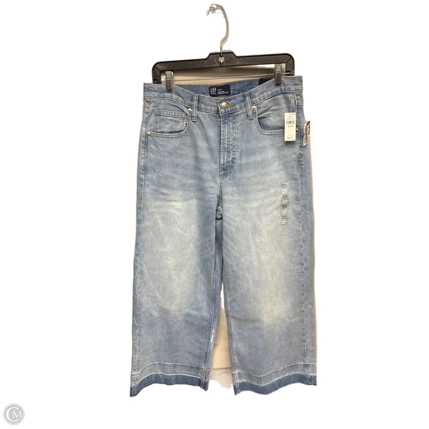 Jeans Wide Leg By Gap In Blue Denim, Size: 12