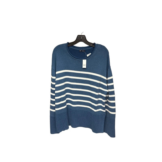 Sweater By Gap In Blue & White, Size: M