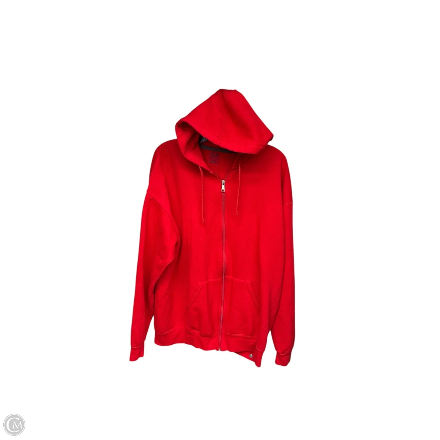 Athletic Sweatshirt Hoodie By Fruit Of The Loom In Red, Size: Xl