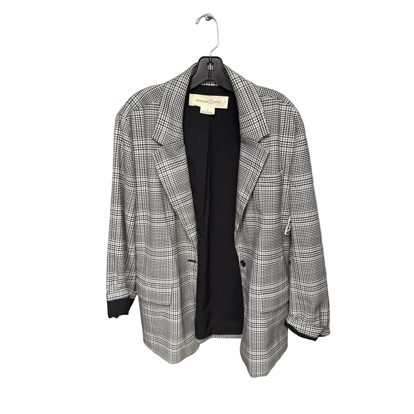 Blazer By Treasure And Bond In Plaid Pattern, Size: M
