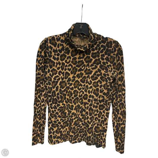 Top Long Sleeve Basic By J. Crew In Animal Print, Size: S