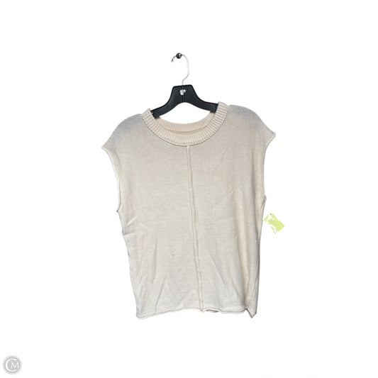 Top Sleeveless By Clothes Mentor In Cream, Size: M