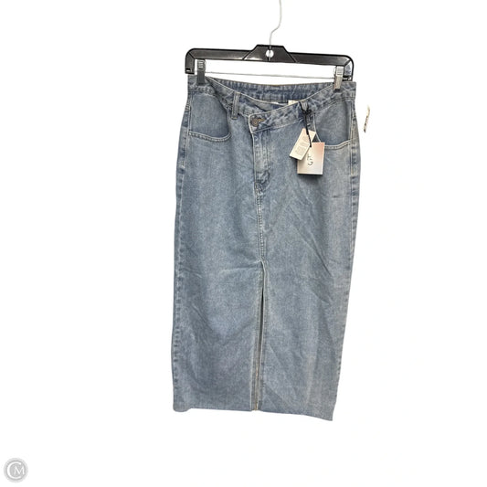 Skirt Maxi By Happily Grey In Blue Denim, Size: 4