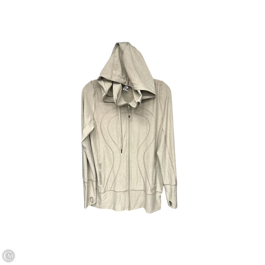 Athletic Jacket By Lululemon In Tan, Size: 8