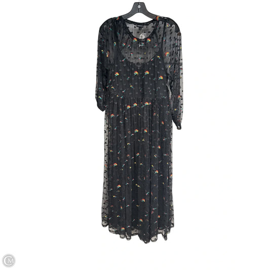 Dress Casual Maxi By Torrid In Black & Yellow, Size: 1x
