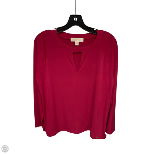Top Long Sleeve By Michael By Michael Kors In Pink, Size: L