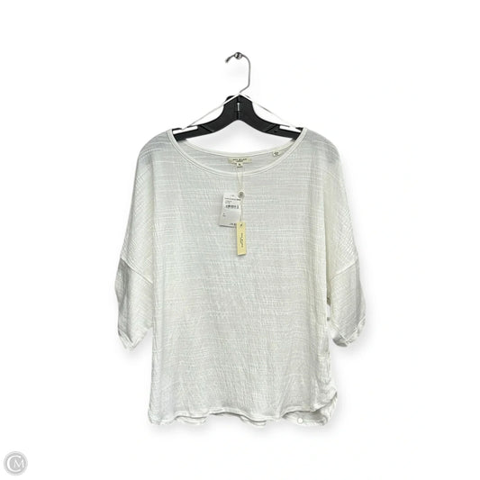 Top Short Sleeve By Max Studio In White, Size: Xl