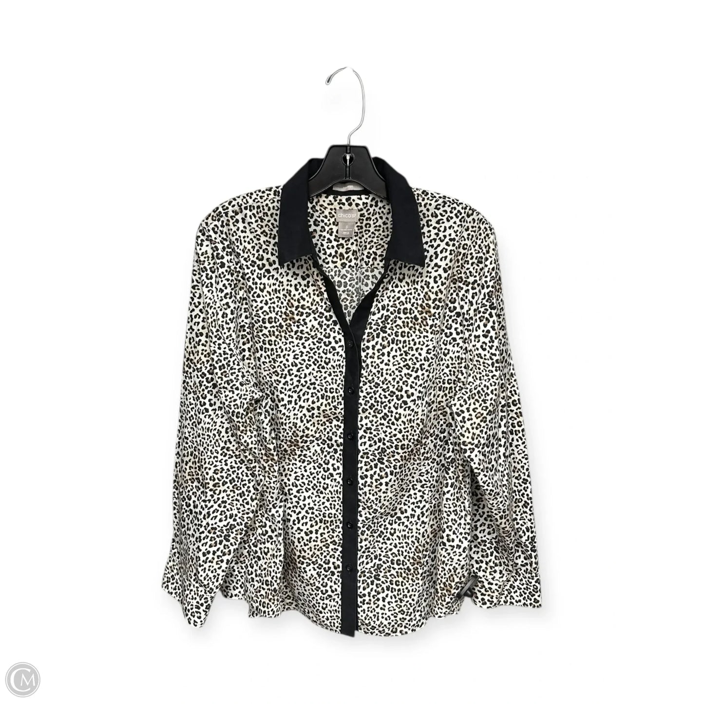 Top Long Sleeve By Chicos In Animal Print, Size: Xl