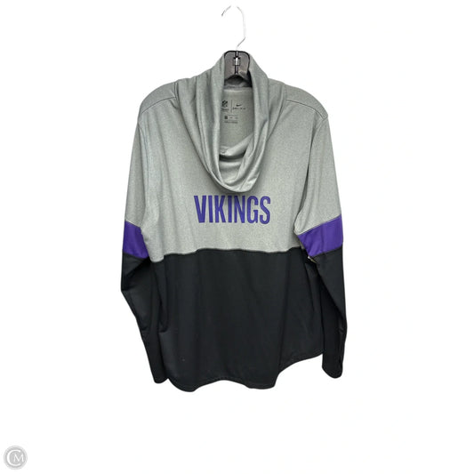 Athletic Sweatshirt Collar By NFL Team In Black & Grey, Size: Xxl