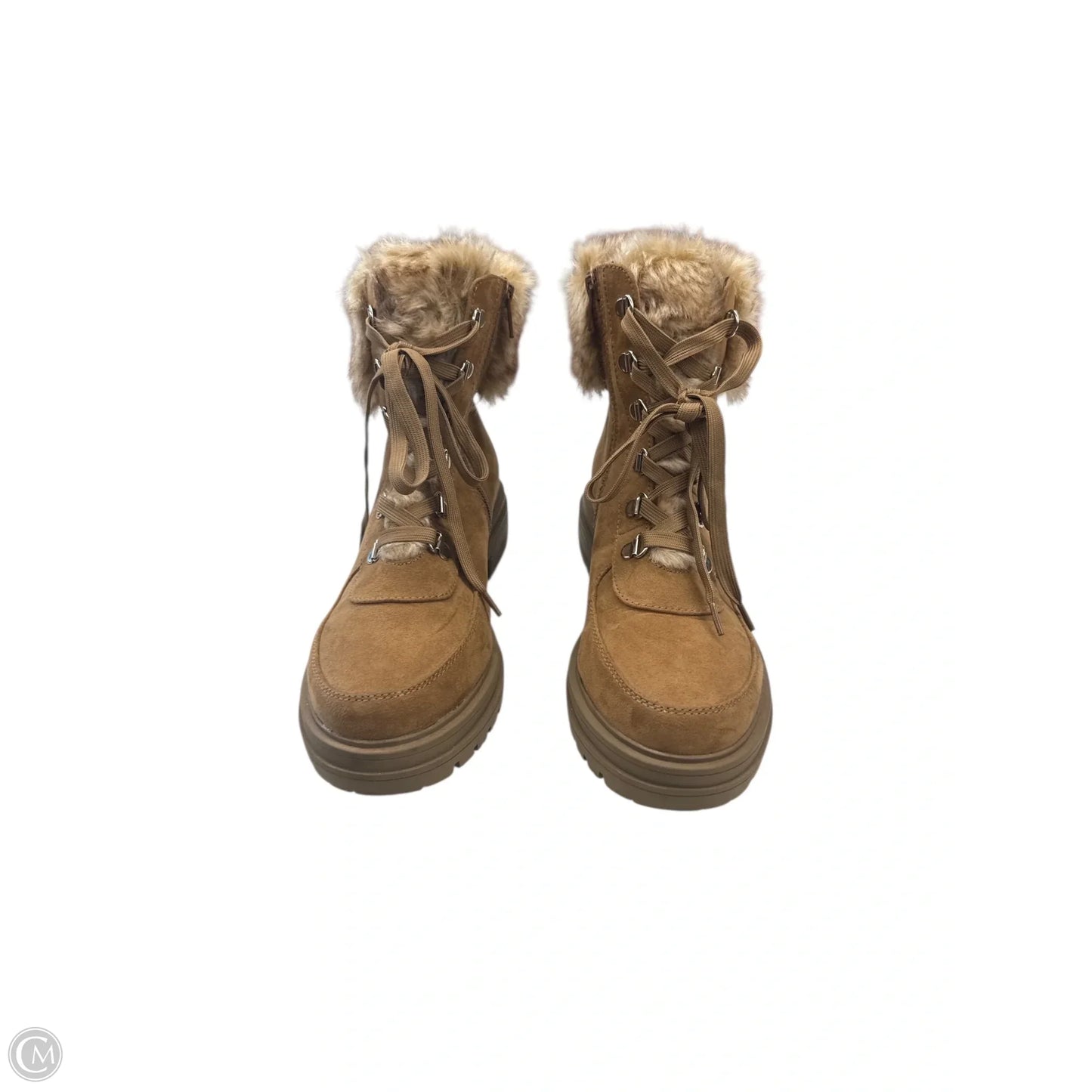 Boots Combat By Clothes Mentor In Brown & Cream, Size: 8.5