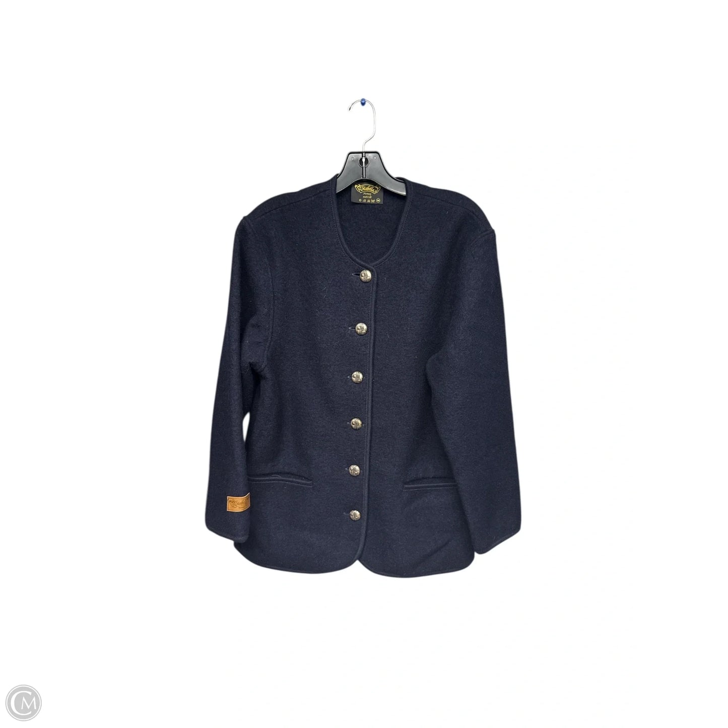 Coat Wool By Cmc In Navy, Size: M