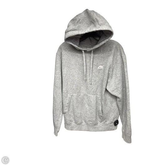 Athletic Sweatshirt Hoodie By Nike Apparel In Grey, Size: S