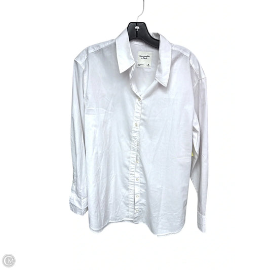Top Long Sleeve By Abercrombie And Fitch In White, Size: M