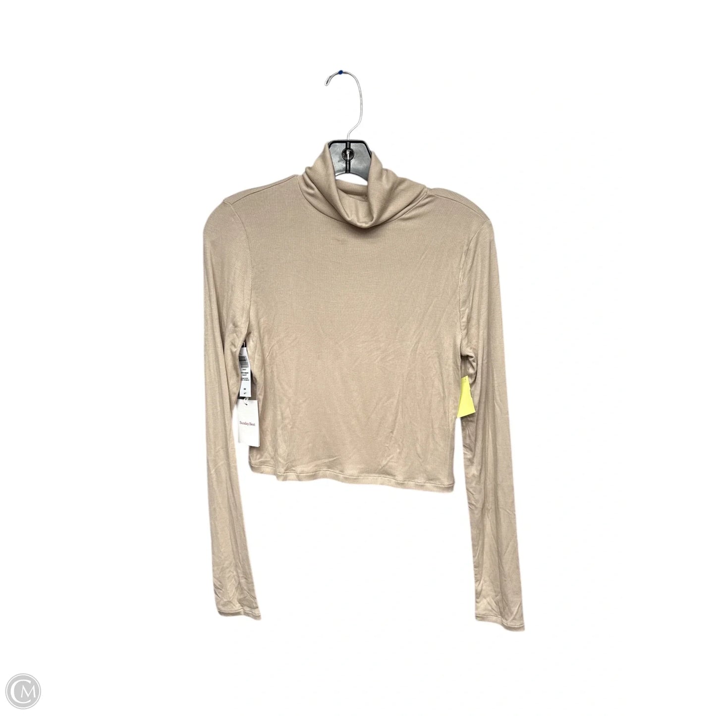 Top Long Sleeve Basic By Sunday Best In Tan, Size: M