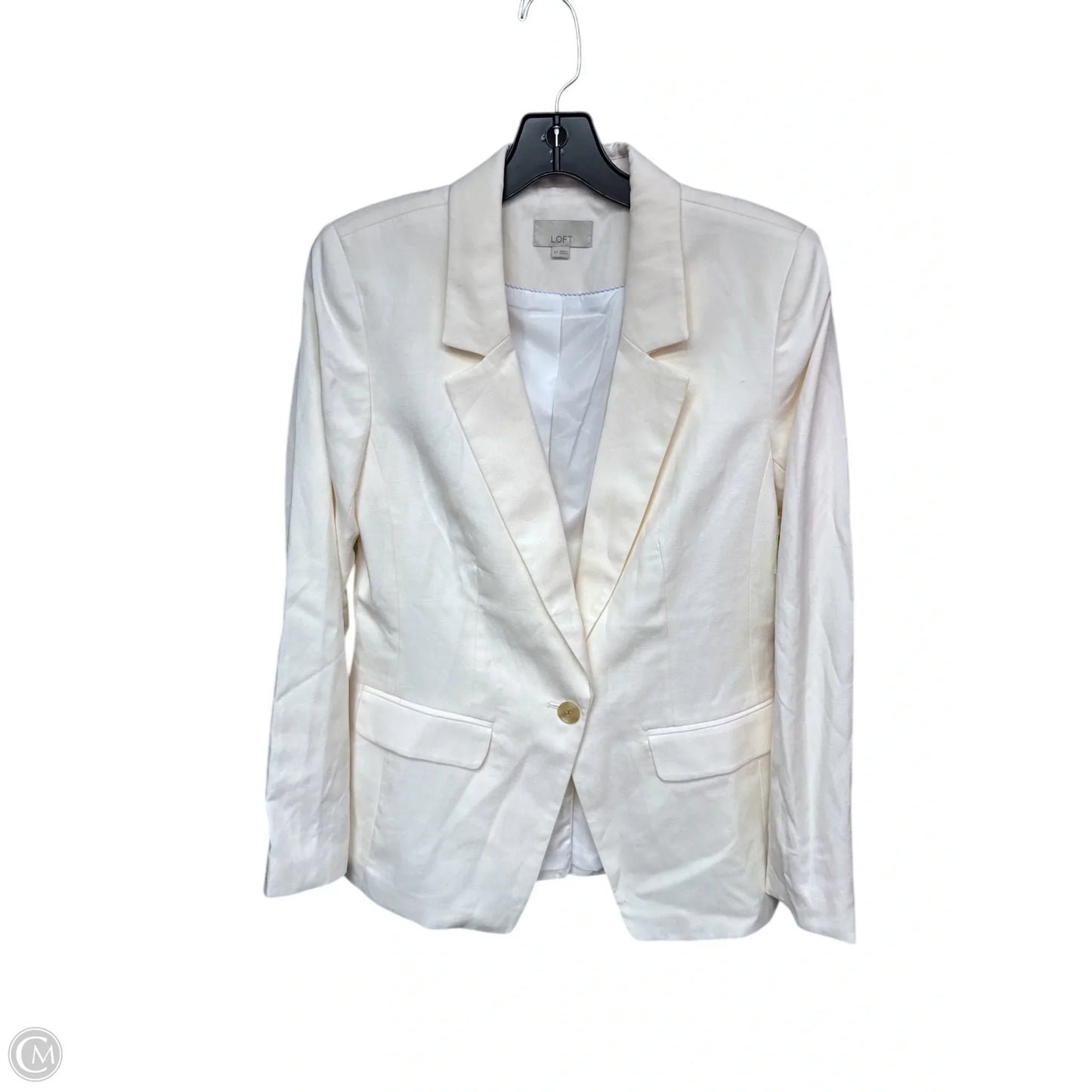 Blazer By Loft In Cream, Size: 6