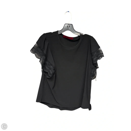 Top Short Sleeve By Love Scarlett In Black, Size: M