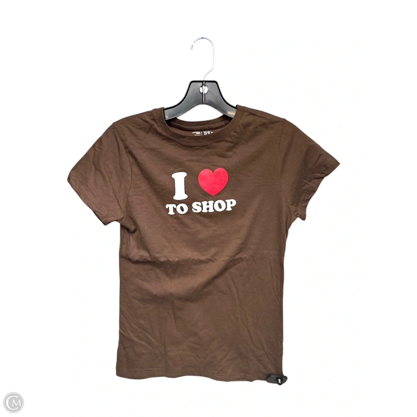 Top Short Sleeve Basic By Clothes Mentor In Brown, Size: M