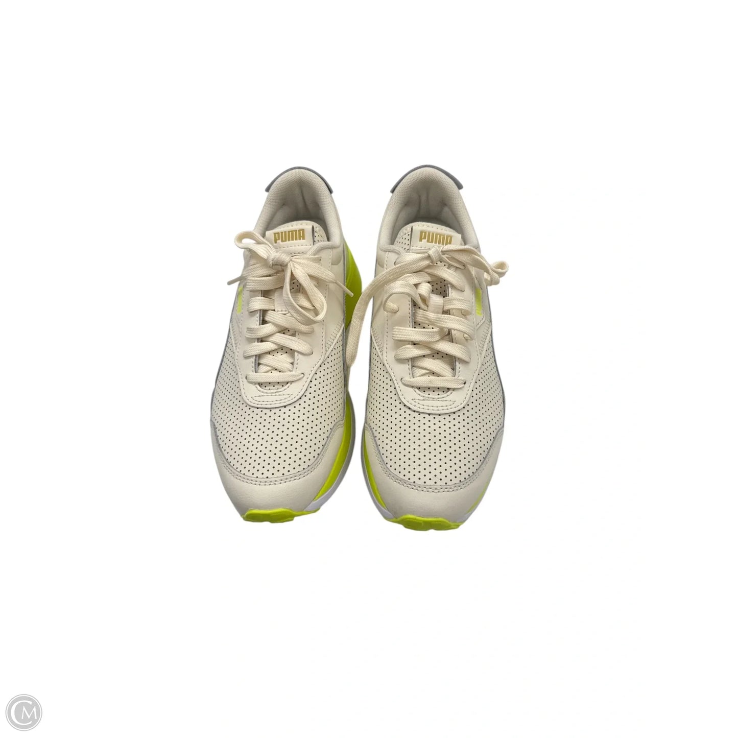 Shoes Sneakers By Puma In Green & Tan, Size: 9.5